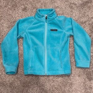 Columbia Turquoise Fleece Jacket Size Small 7/8